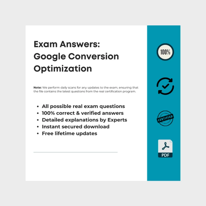 Google Conversion Optimization Certification Answers